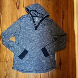 UK Style French Connection navy hooded long sleeve tee SIZE M